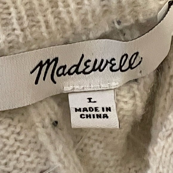NWT Madewell Donegal Bowden Henley Wool Blend Sweater in Coziest Yarn Cozy Large - Picture 7 of 8